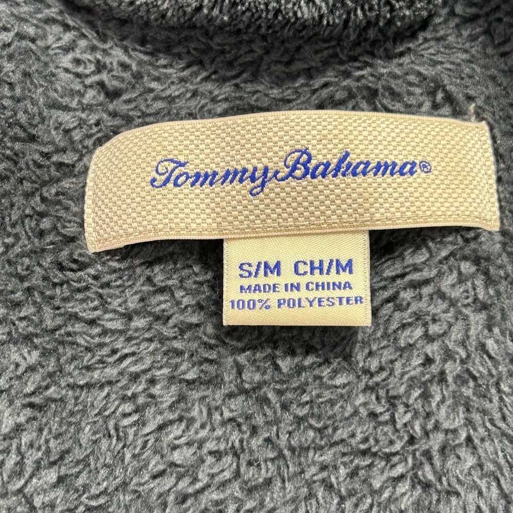 Tommy Bahama Robe Mens Medium Gray Fleece Belted Lounge Sleepwear Bathrobe - Picture 4 of 11